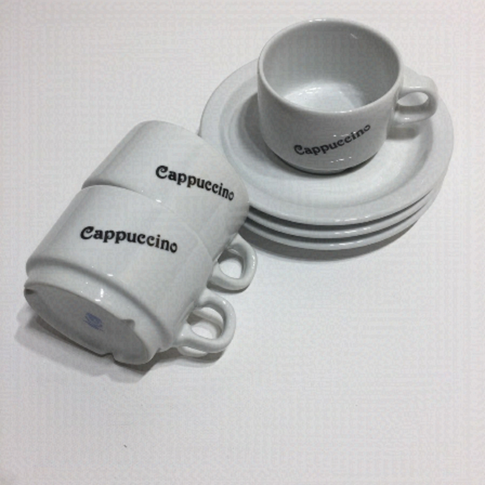 Coffee shop style coffee‎ cups 9 cups and 9 plates made in Hungary